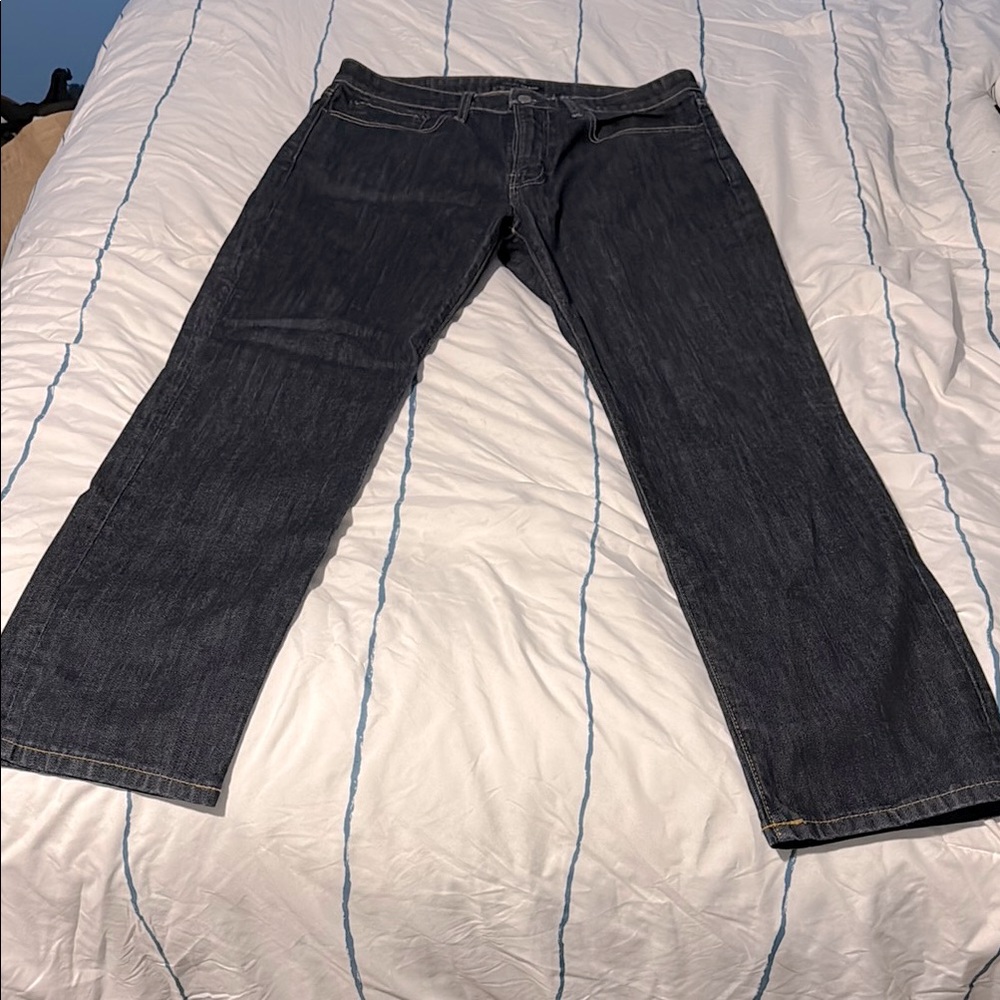 Men's Lucky Dark Blue Jeans - 121 Heritage Slim Straight Style - Size 34